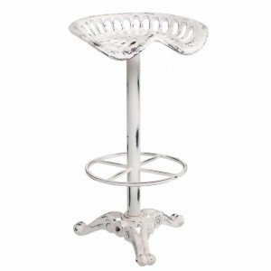 Tabouret Alexandra House Living Blanc Fer 34 x 80 x 44 cm