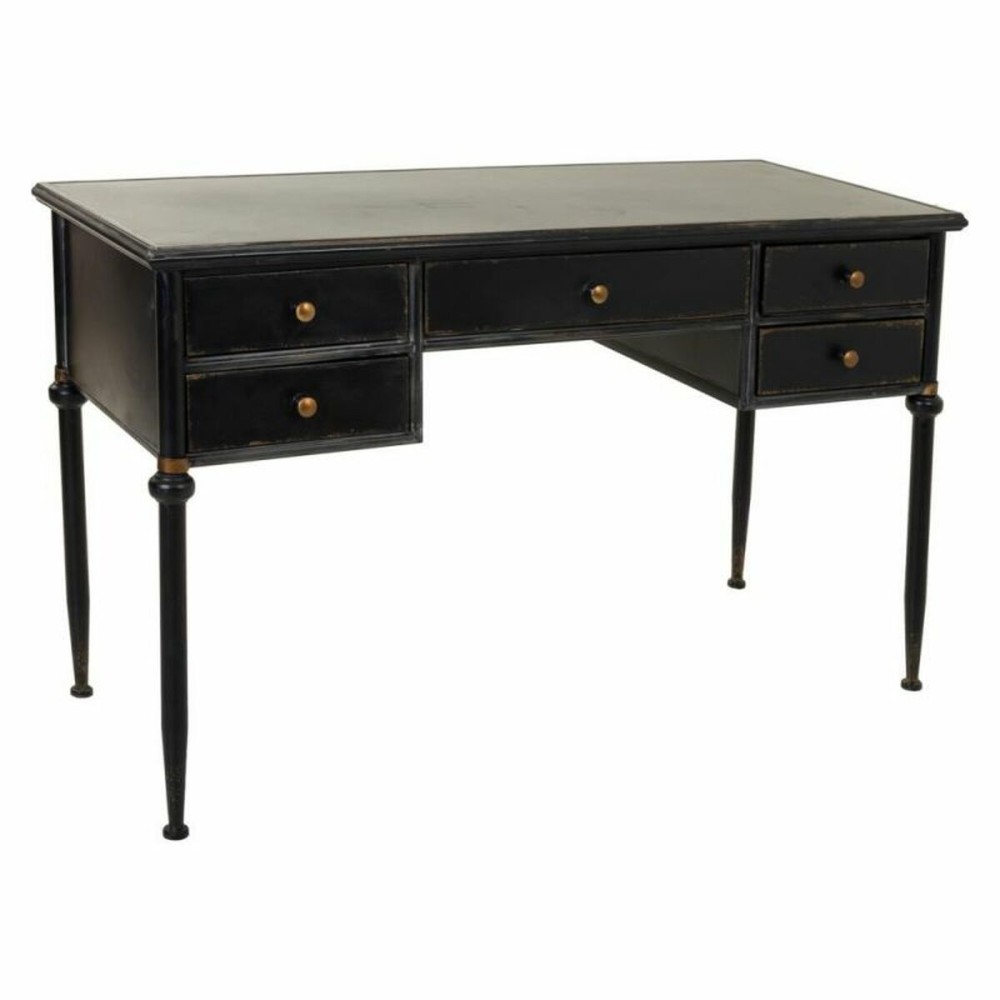 Desk Alexandra House Living Black Metal 75 x 75 x 122 cm