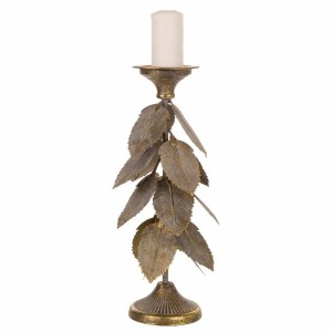 Candle Holder Alexandra House Living Golden Iron 19 x 43 x 19 cm Sheets