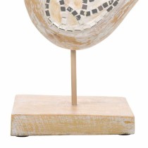 Deko-Figur Alexandra House Living Weiß natürlich Holz Glas Vogel 26 x 12 x 30 cm