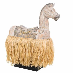 Deko-Figur Alexandra House Living Holz Seetang Pferd 58 x 17 x 44 cm