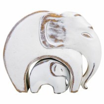 Decorative Figure Alexandra House Living White Polyresin Elephant 8 x 21 x 25 cm