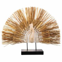 Deko-Figur Alexandra House Living Schwarz natürlich Holz Eisen Seetang Pfau 53 x 12 x 64 cm