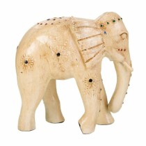 Deko-Figur Alexandra House Living Weiß Mango-Holz Elefant 11 x 24 x 24 cm