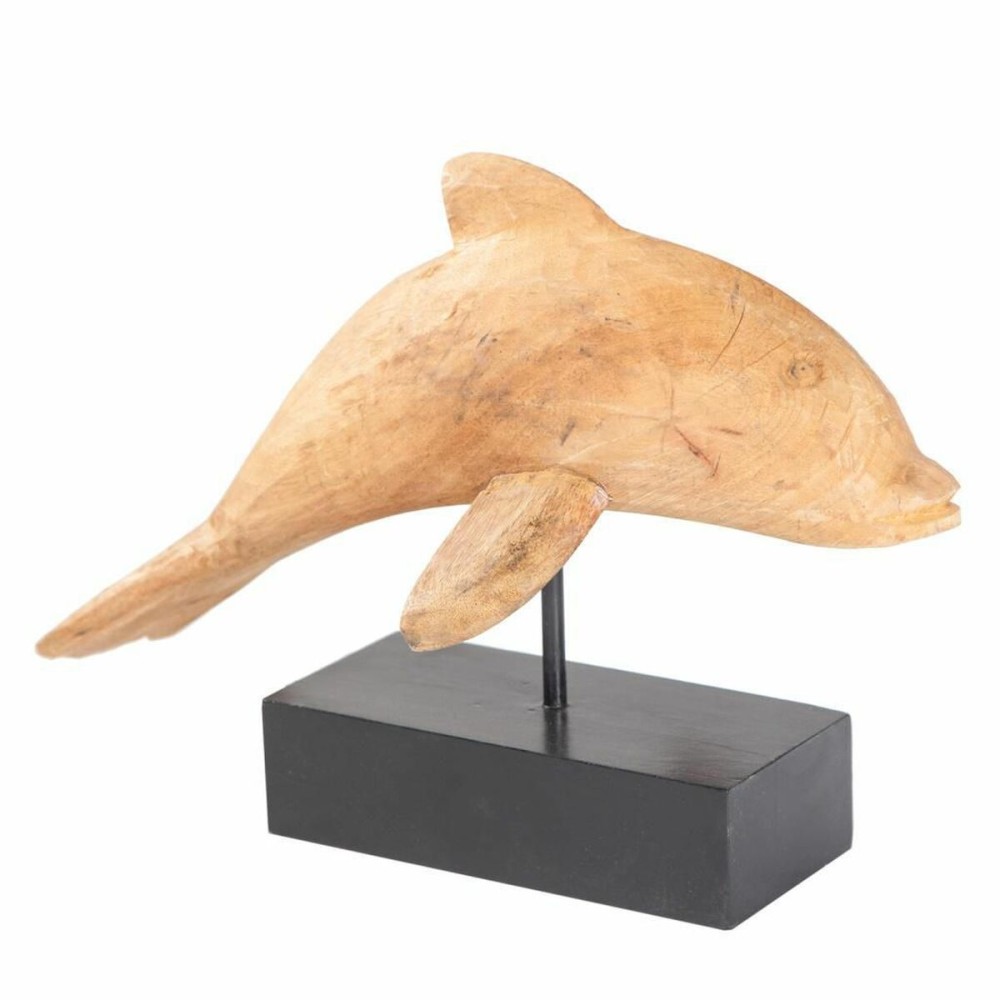 Deko-Figur Alexandra House Living natürlich Metall Mango-Holz Delfin 17 x 27 x 35 cm