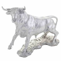 Deko-Figur Alexandra House Living Silber Polyesterharz Stier 17 x 32 x 43 cm