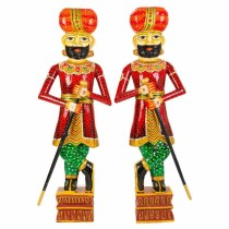 Decorative Figure Alexandra House Living Mango wood Ethnic 20 x 90 x 31 cm 2 Pieces