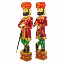 Decorative Figure Alexandra House Living Mango wood Ethnic 20 x 90 x 31 cm 2 Pieces