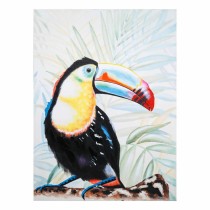 Bild Alexandra House Living Toucan Canvas-Stoff Tannenholz 120 x 3 x 90 cm