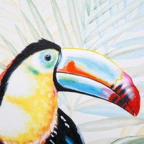 Bild Alexandra House Living Toucan Canvas-Stoff Tannenholz 120 x 3 x 90 cm