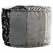 Pouffe Alexandra House Living White Black 50 x 40 x 50 cm