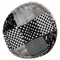 Pouffe Alexandra House Living White Black 50 x 40 x 50 cm