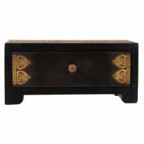 Jewelry box Alexandra House Living Dark brown Brass Paint MDF Wood 8 x 8 x 20 cm