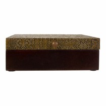 Jewelry box Alexandra House Living Dark brown Brass Mango wood MDF Wood 20 x 7 x 20 cm