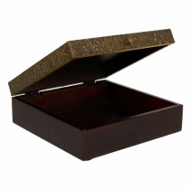 Jewelry box Alexandra House Living Dark brown Brass Mango wood MDF Wood 20 x 7 x 20 cm