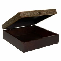 Jewelry box Alexandra House Living Dark brown Brass Mango wood MDF Wood 20 x 7 x 20 cm