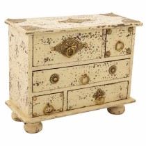 Jewelry box Alexandra House Living Cream Mango wood 10 x 19 x 24 cm 5 drawers