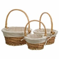 Basket set Alexandra House Living wicker Willow wood Natural 3 Pieces