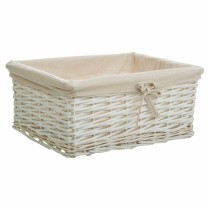 Laundry basket Alexandra House Living White wicker Willow wood 3 Pieces