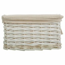 Laundry basket Alexandra House Living White wicker Willow wood 3 Pieces