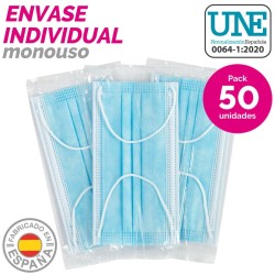 Box of hygienic masks SensiKare 50 Pieces (12 Units)