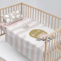 Bedding set HappyFriday Happynois Kitty Multicolour Baby Crib 2 Pieces