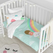 Parure de couette HappyFriday Happynois Rainbow Multicouleur Lit de bébé 2 Pièces