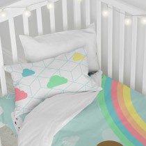 Bettbezug-Set HappyFriday Happynois Rainbow Bunt Babybettchen 2 Stücke