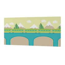 Canvas HappyFriday Happynois Train Multicolour 27 x 54 cm