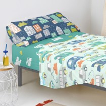 Drap housse HappyFriday MOSHI MOSHI Multicouleur 90 x 200 x 32 cm