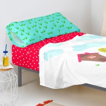 Fitted sheet HappyFriday MR FOX Multicolour Single