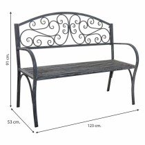 Bench Alexandra House Living Grey Iron 53 x 91 x 153 cm