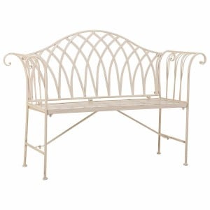 Banc Alexandra House Living Blanc Fer 50 x 88 x 110 cm