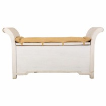 Banc Alexandra House Living Blanc Coton Bois de manguier 42 x 63 x 120 cm