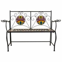 Banc Alexandra House Living Noir Fer Carrelage 50 x 88 x 110 cm