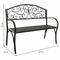 Banc Alexandra House Living Noir Fer 53 x 91 x 153 cm