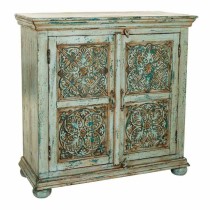 Console Alexandra House Living Bleu Bois de manguier 40 x 90 x 90 cm