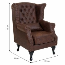 Armchair Alexandra House Living Black 84 x 86 x 84 cm Polyskin