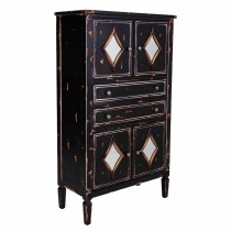 Armoire Alexandra House Living Noir verre Bois d'épicéa 100 % Métal Bois MDF 38 x 142 x 80 cm