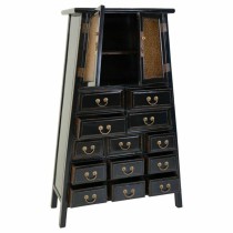 Cupboard Alexandra House Living Black Wood Elm wood 40 x 148 x 96 cm