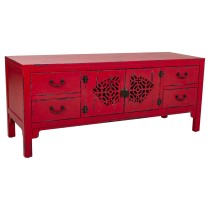 Tiroirs polyvalents Alexandra House Living Rouge Bois d'épicéa Bois MDF 40 x 50 x 120 cm