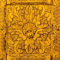 Cupboard Alexandra House Living Yellow Iron Mango wood 40 x 149 x 53 cm