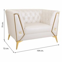 Fauteuil Alexandra House Living Blanc 72 x 75 x 104 cm Rembourrage