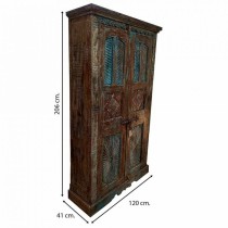 Armoire Alexandra House Living Marron polystyrène Bois de manguier 41 x 206 x 120 cm