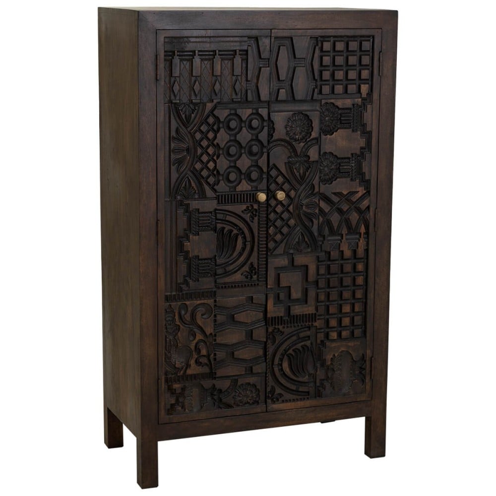 Cupboard Alexandra House Living Brown Wood 35 x 140 x 78 cm