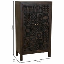 Cupboard Alexandra House Living Brown Wood 35 x 140 x 78 cm