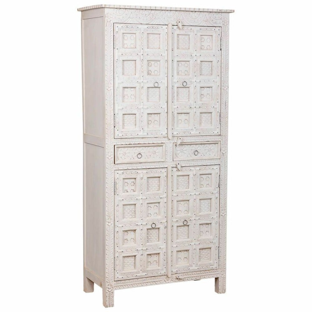 Garde-robe Alexandra House Living Blanc Bois de manguier 93 x 192 x 45 cm