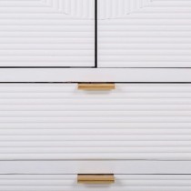 Cupboard Alexandra House Living White Golden MDF Wood 36 x 118 x 62 cm