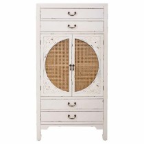 Armoire Alexandra House Living Blanc Rotin Bois d'épicéa Bois MDF 40 x 135 x 70 cm