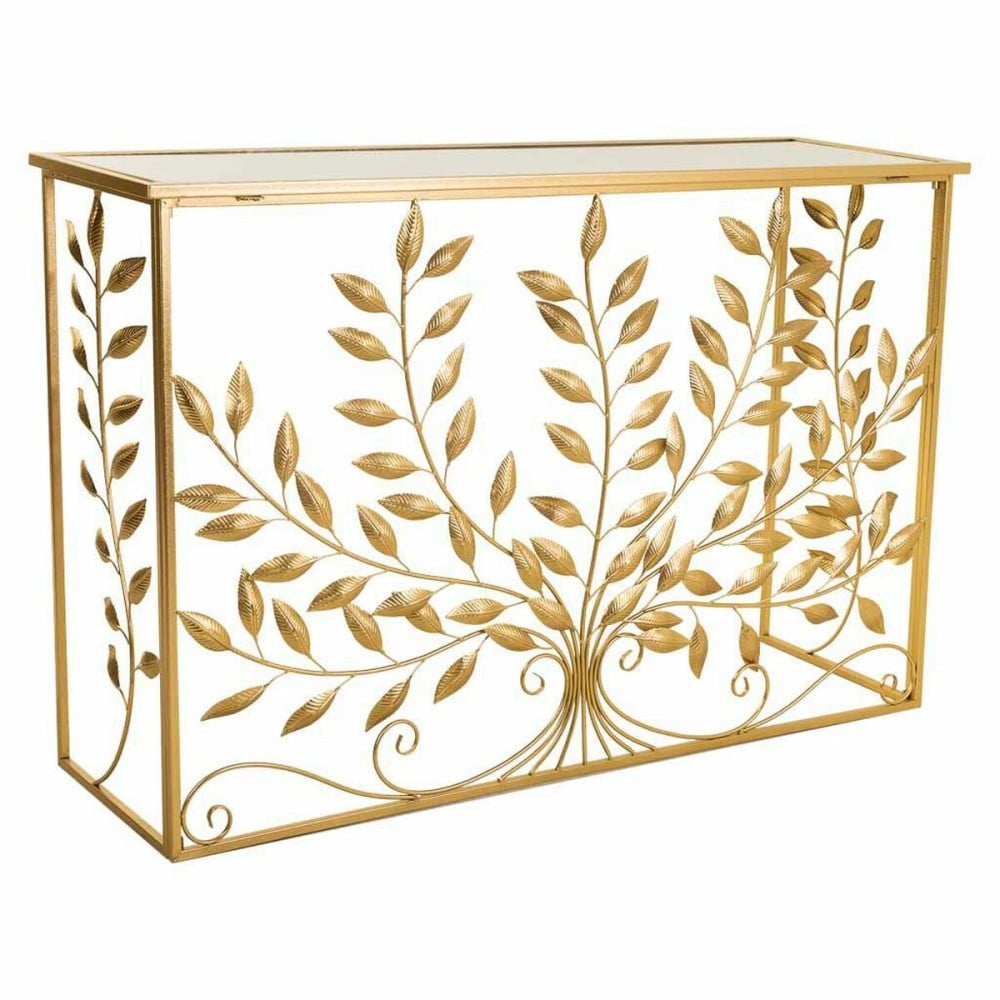 Hall Alexandra House Living Golden Metal Glass MDF Wood 40 x 80 x 120 cm